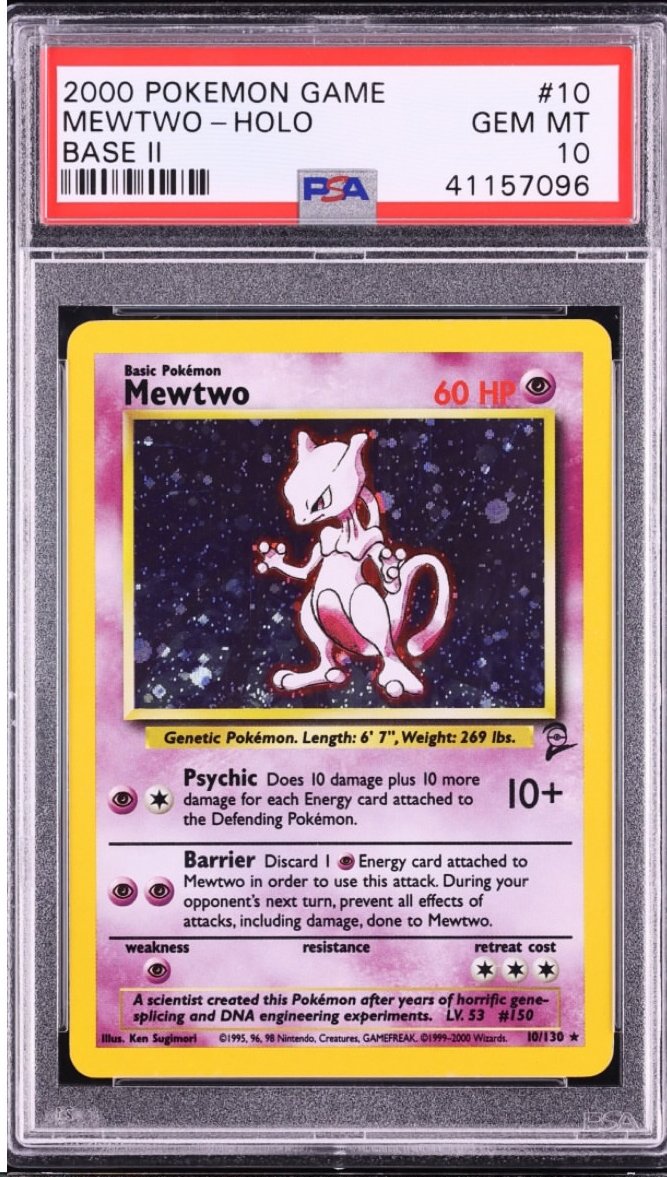 Mewtwo PSA GEM MT 10