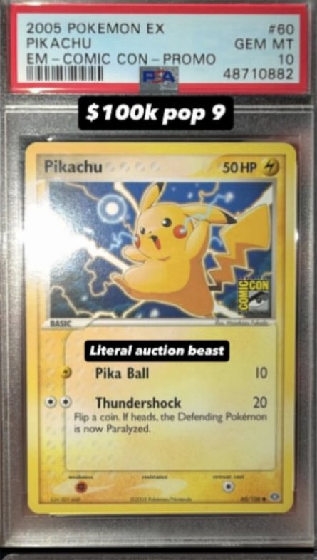 Pikachu PSA GEM MT 10