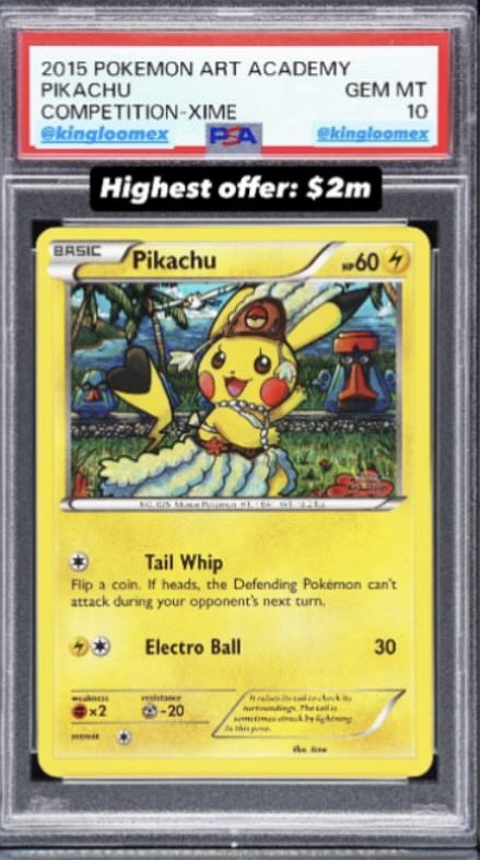 Pikachu PSA GEM MT 10