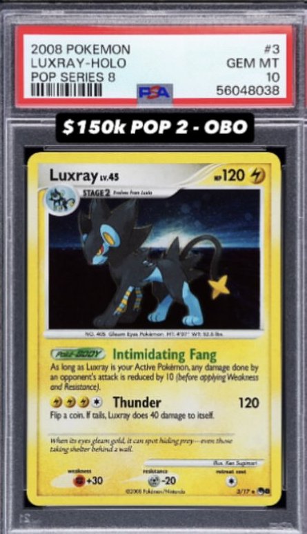 Luxray PSA GEM MT 10
