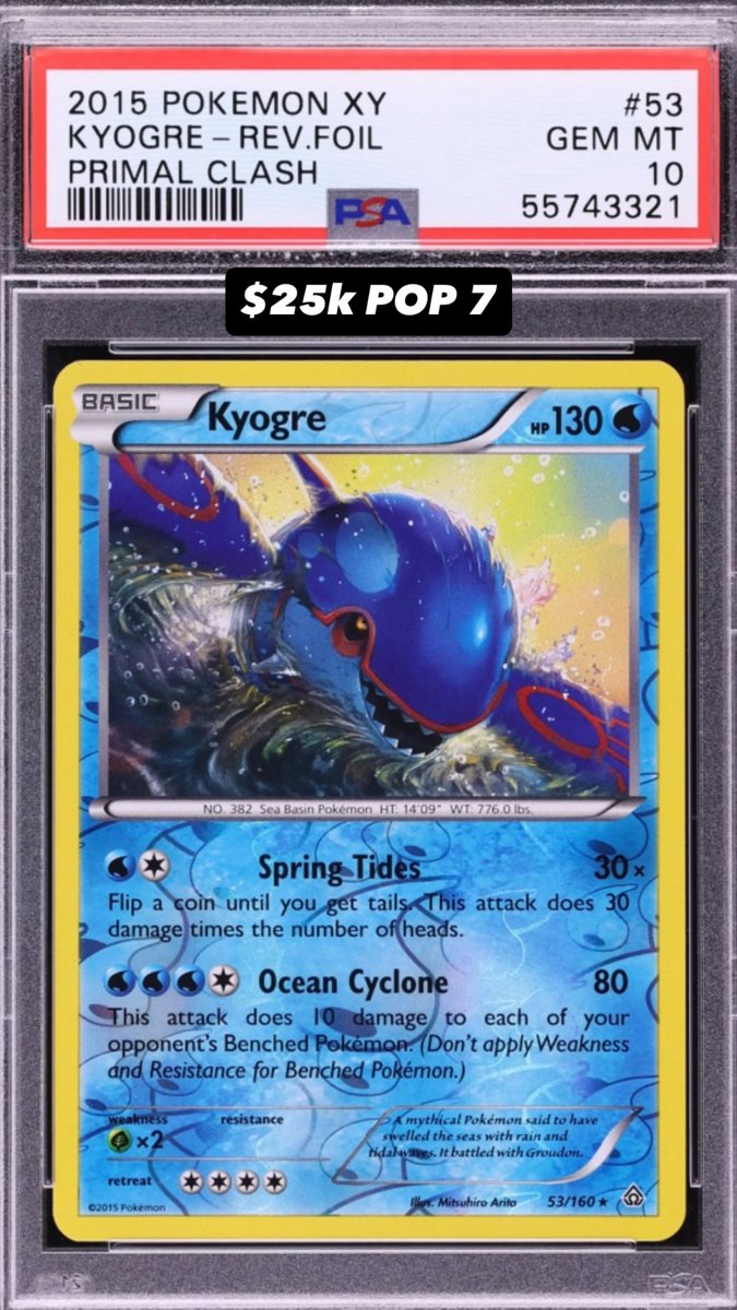 Kyogre PSA GEM MT 10
