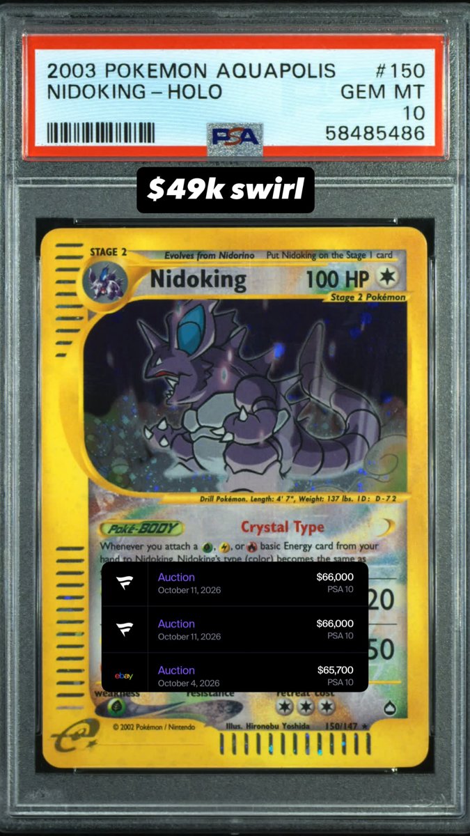 Nidoking PSA GEM MT 10