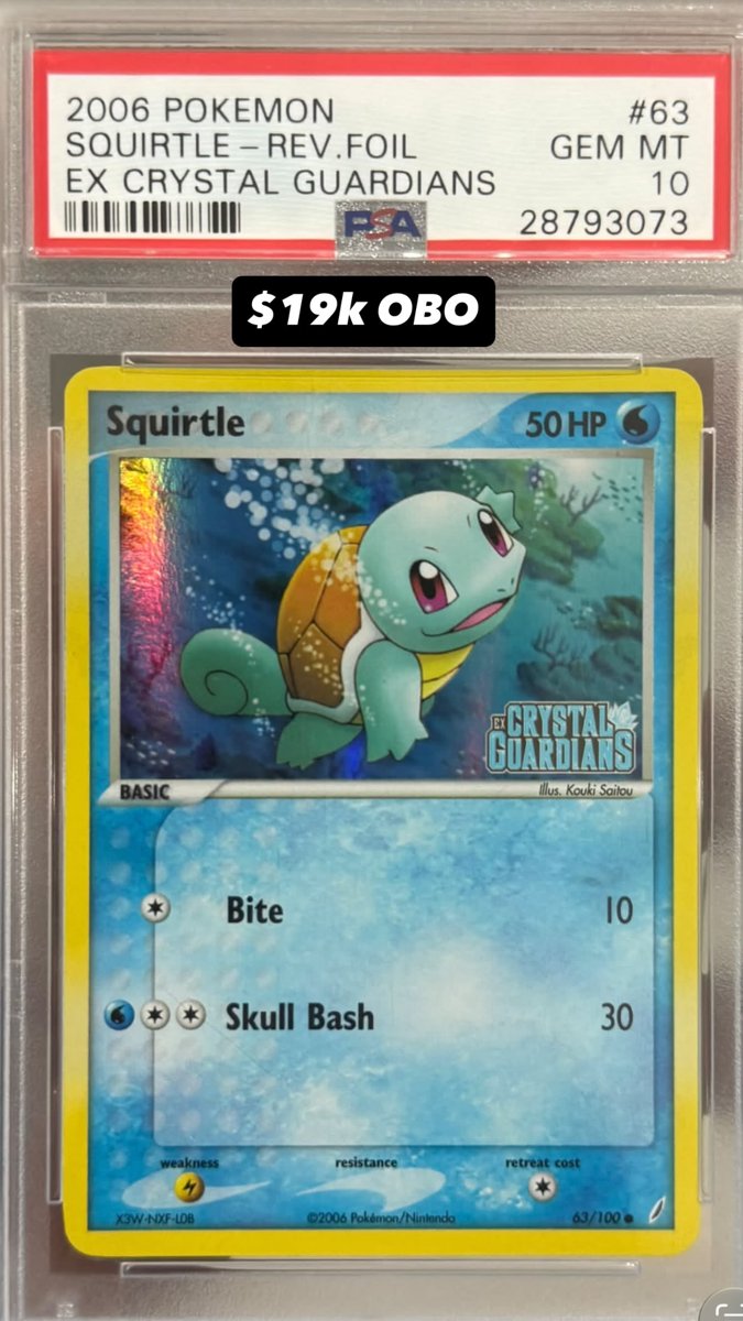 Squirtle PSA GEM MT 10
