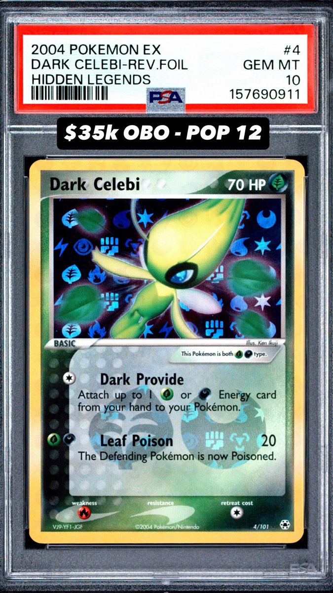 Dark Celebi PSA GEM MT 10