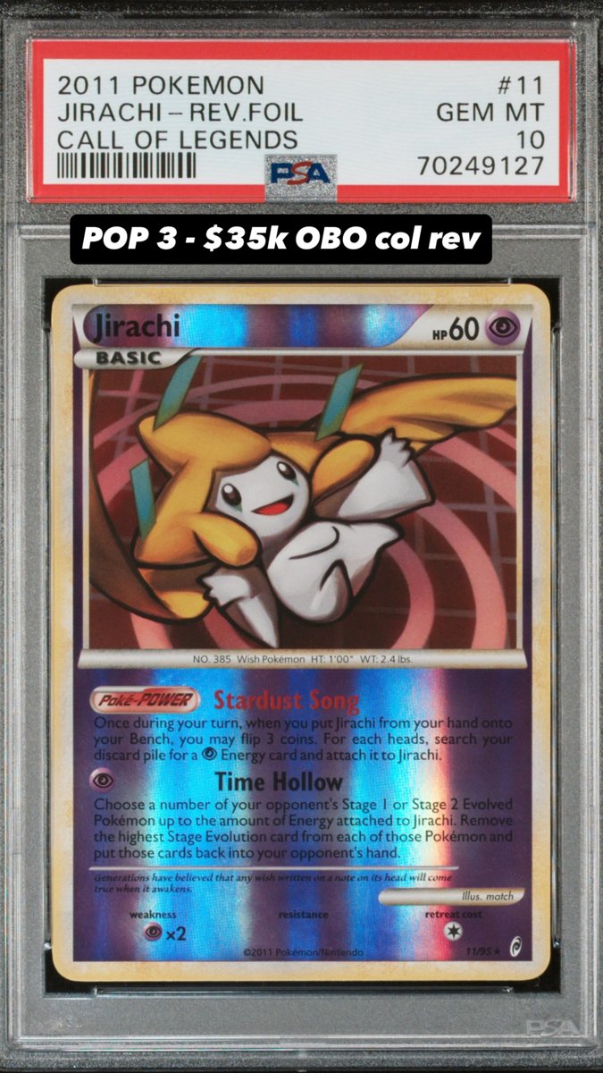 Jirachi PSA GEM MT 10