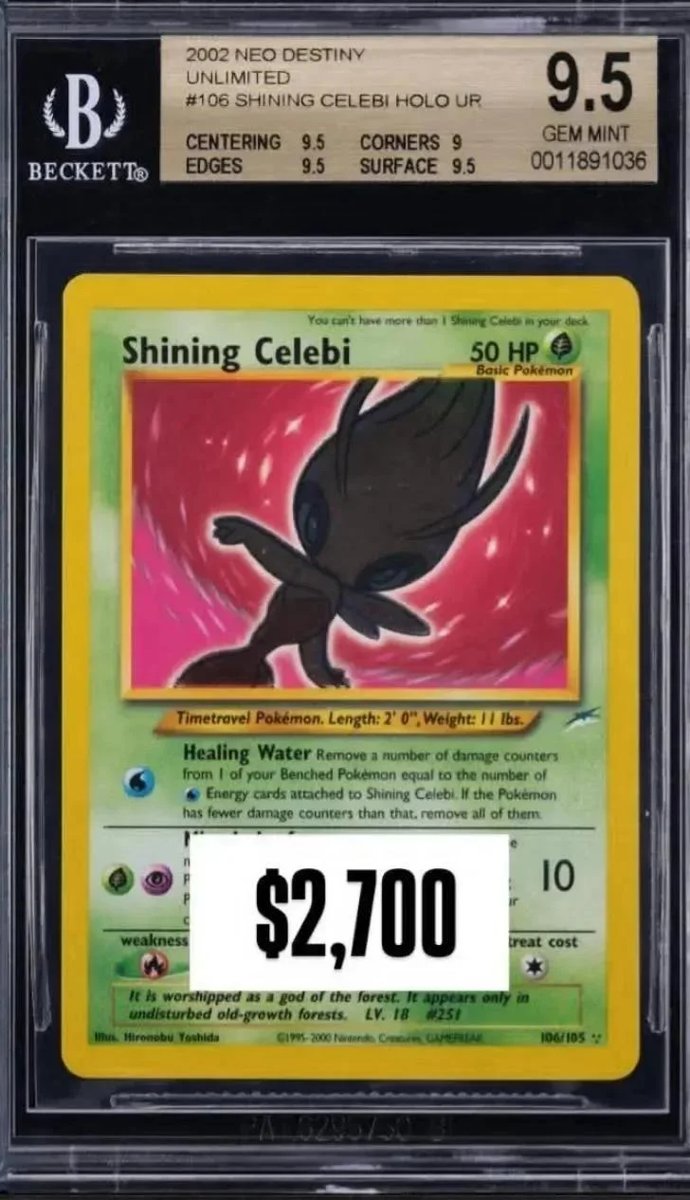 Shining Celebi BGS GEM MINT 9.5