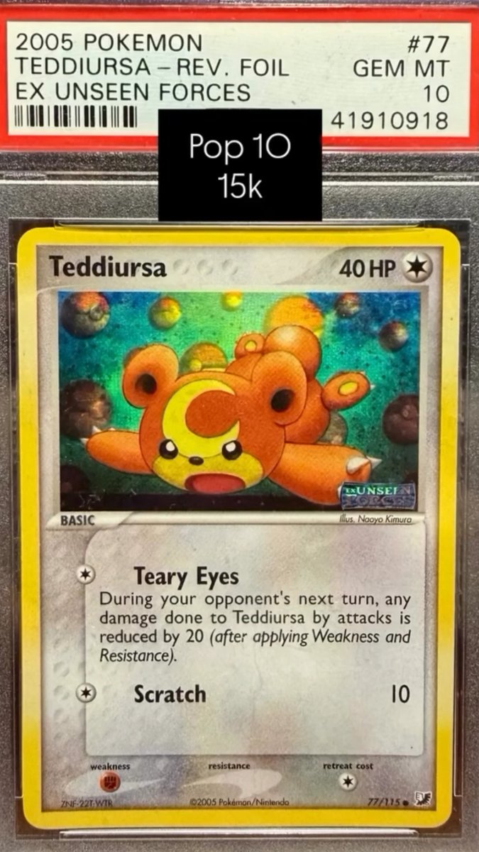 Teddiursa PSA GEM MT 10