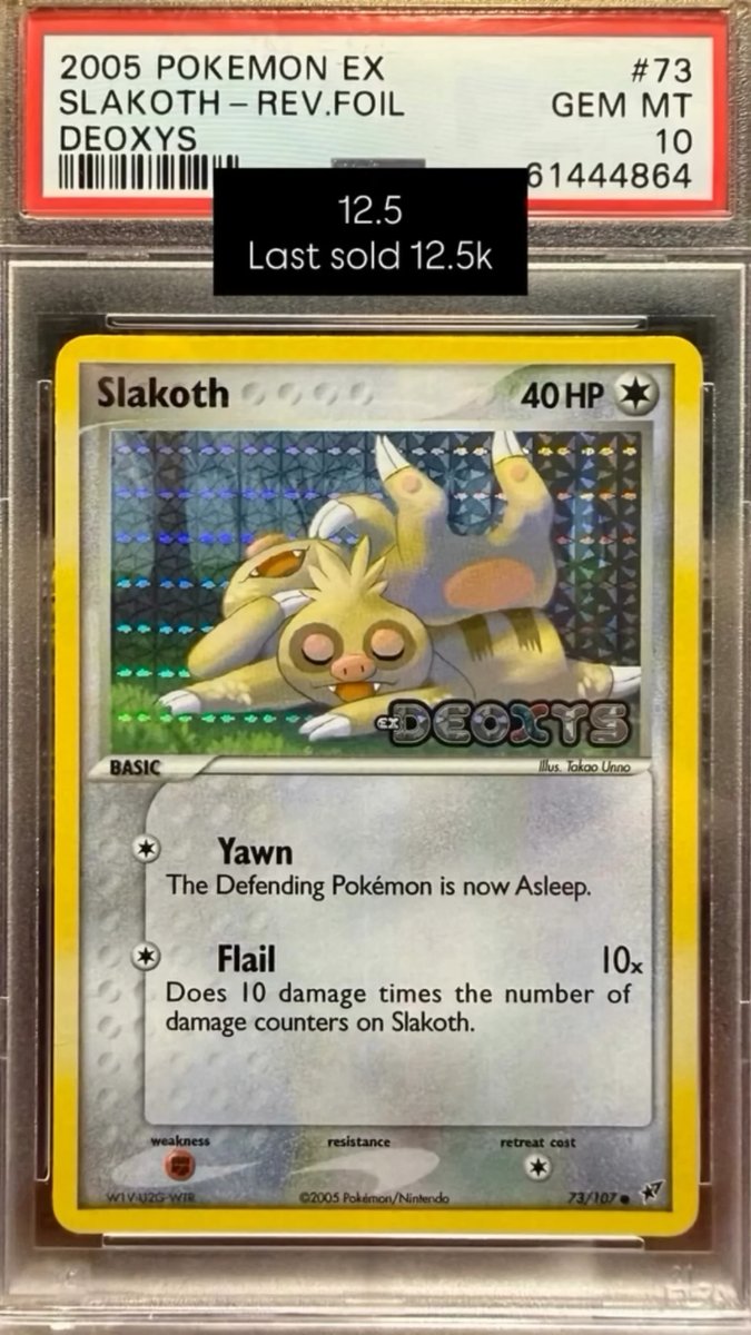 Slakoth PSA GEM MT 10
