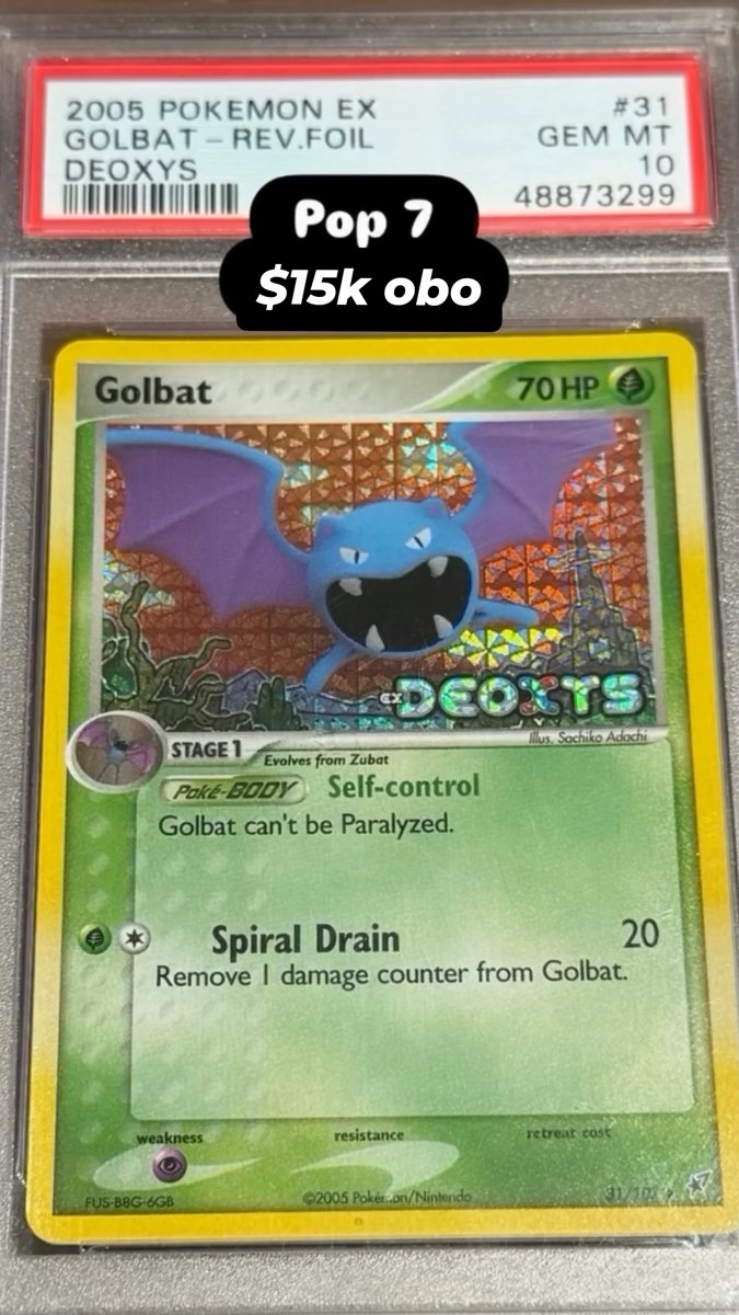 Golbat PSA GEM MT 10