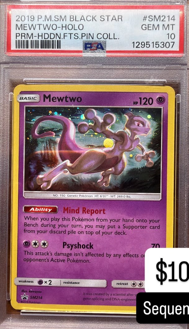 Mewtwo PSA GEM MT 10