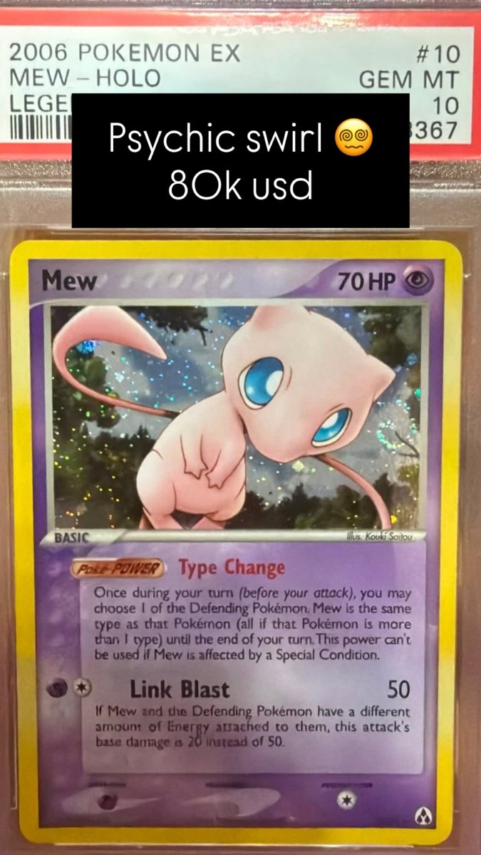 Mew PSA GEM MT 10