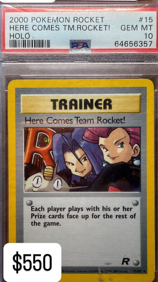 Here Comes Team Rocket! PSA GEM MT 10