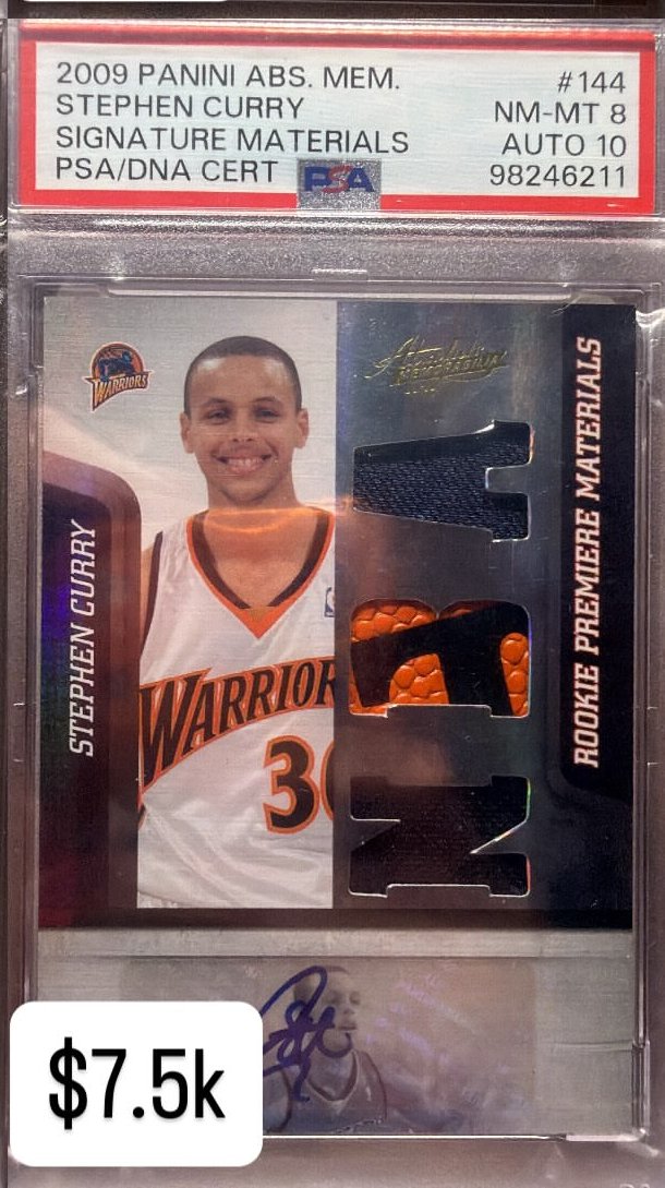 Stephen Curry PSA NM-MT 8 AUTO 10