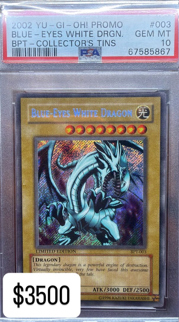 BLUE-EYES WHITE DRGN. PSA GEM MT 10