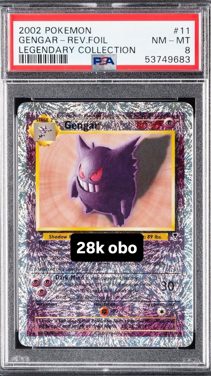 Gengar PSA NM-MT 8