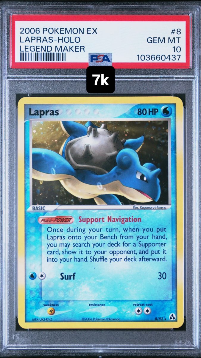 Lapras PSA GEM MT 10