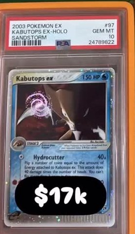 Kabutops EX PSA GEM MT 10