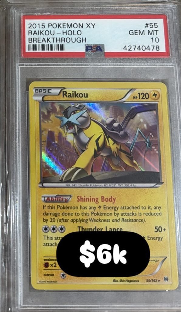 Raikou PSA GEM MT 10