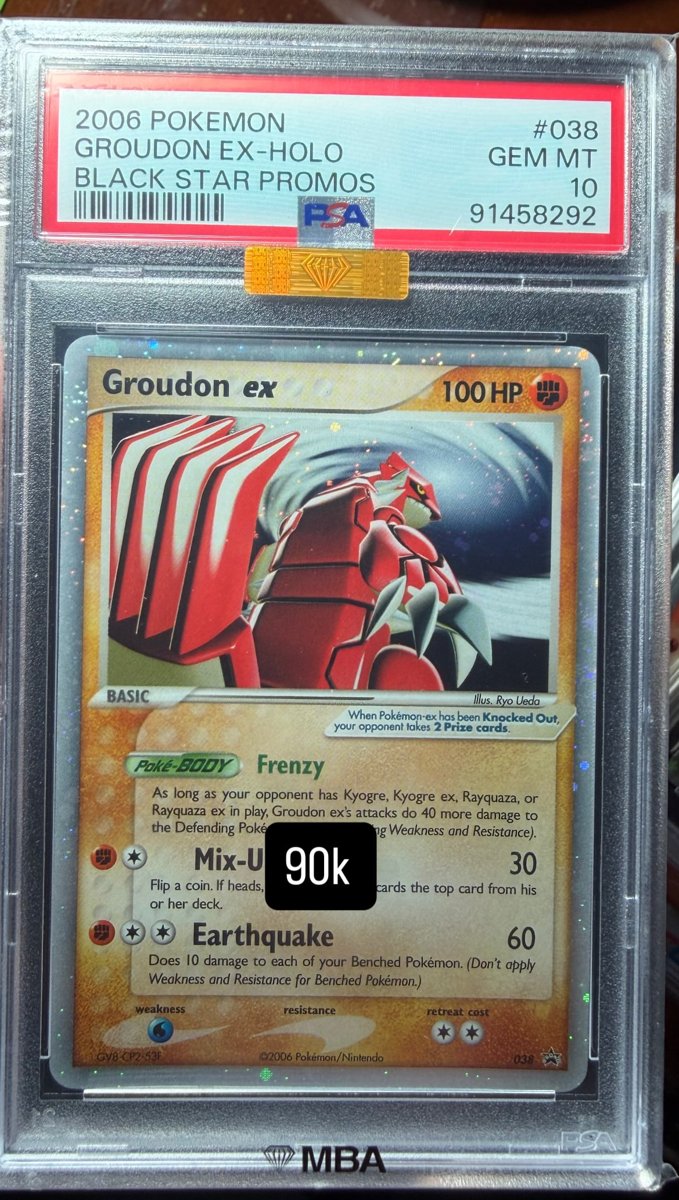 Groudon EX PSA GEM MT 10