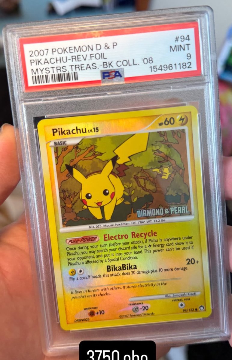 Pikachu PSA MINT 9