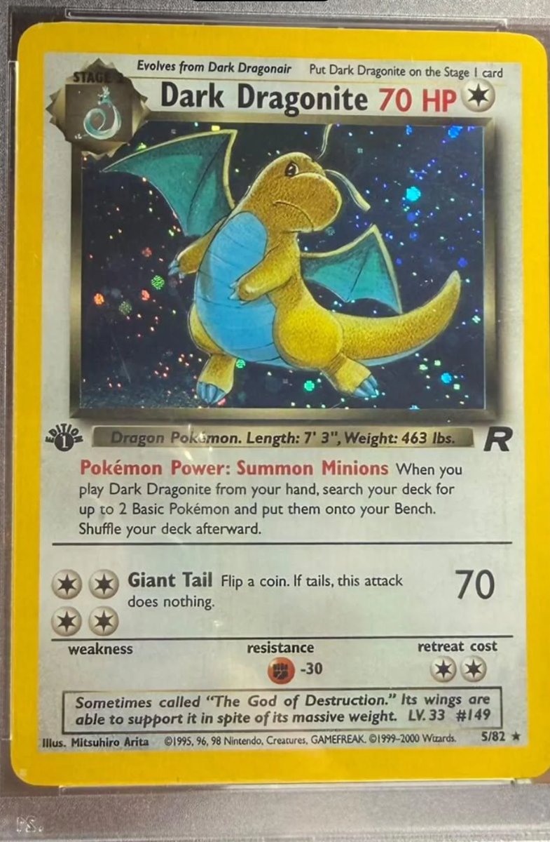Dark Dragonite PSA MINT 9