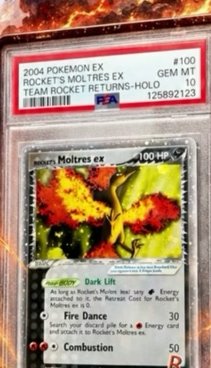 ROCKET's MOLTRES EX PSA GEM MT 10