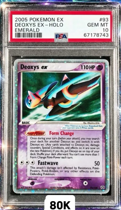 Deoxys EX PSA GEM MT 10