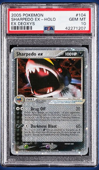 Sharpedo EX PSA GEM MT 10