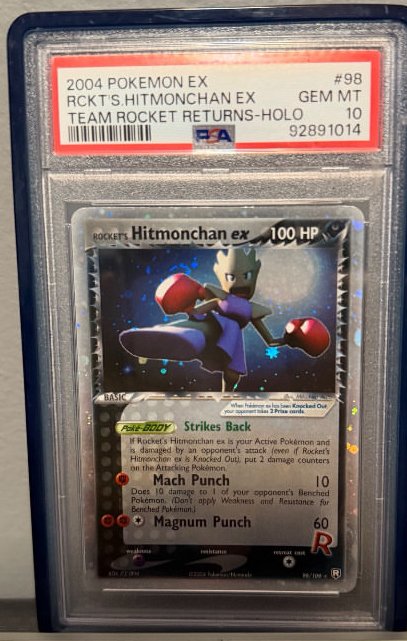 Rocket's Hitmonchan EX PSA GEM MT 10