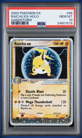 Raichu EX PSA GEM MT 10