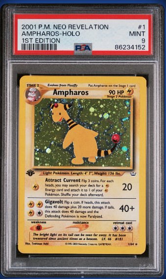 Ampharos PSA MINT 9