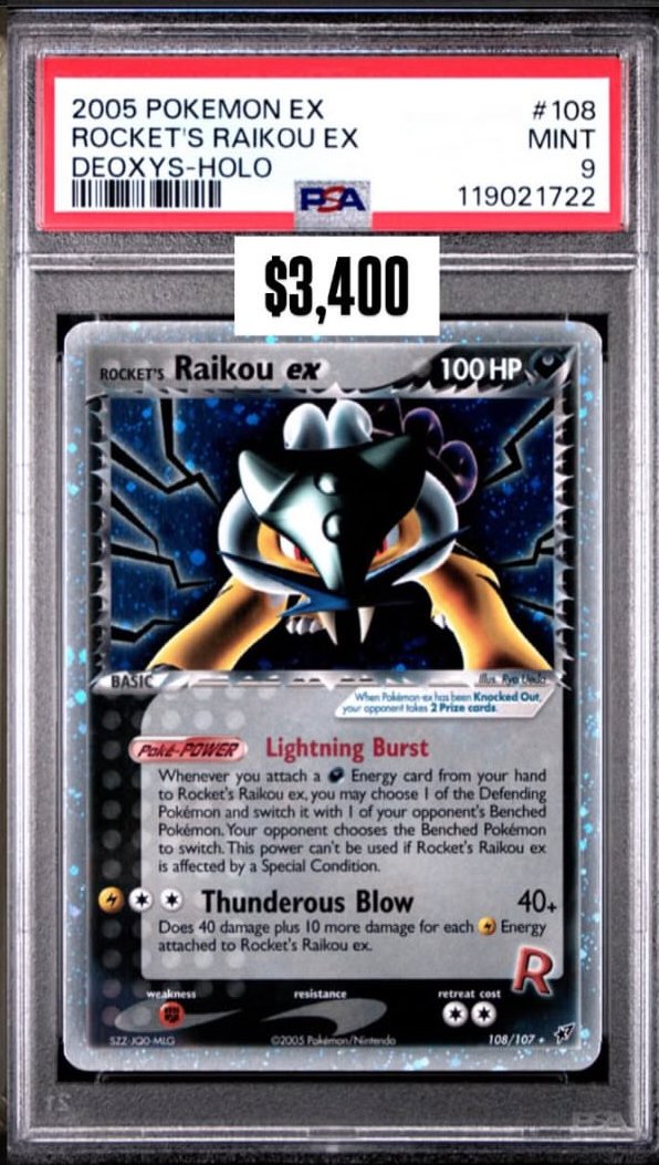 Rocket's Raikou ex PSA MINT 9