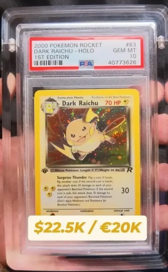 Dark Raichu PSA GEM MT 10