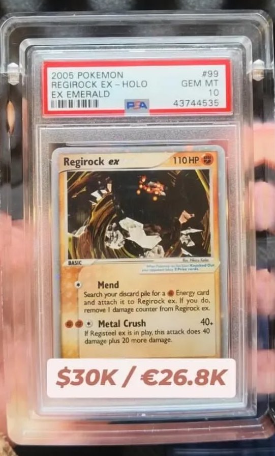 Regirock EX PSA GEM MT 10