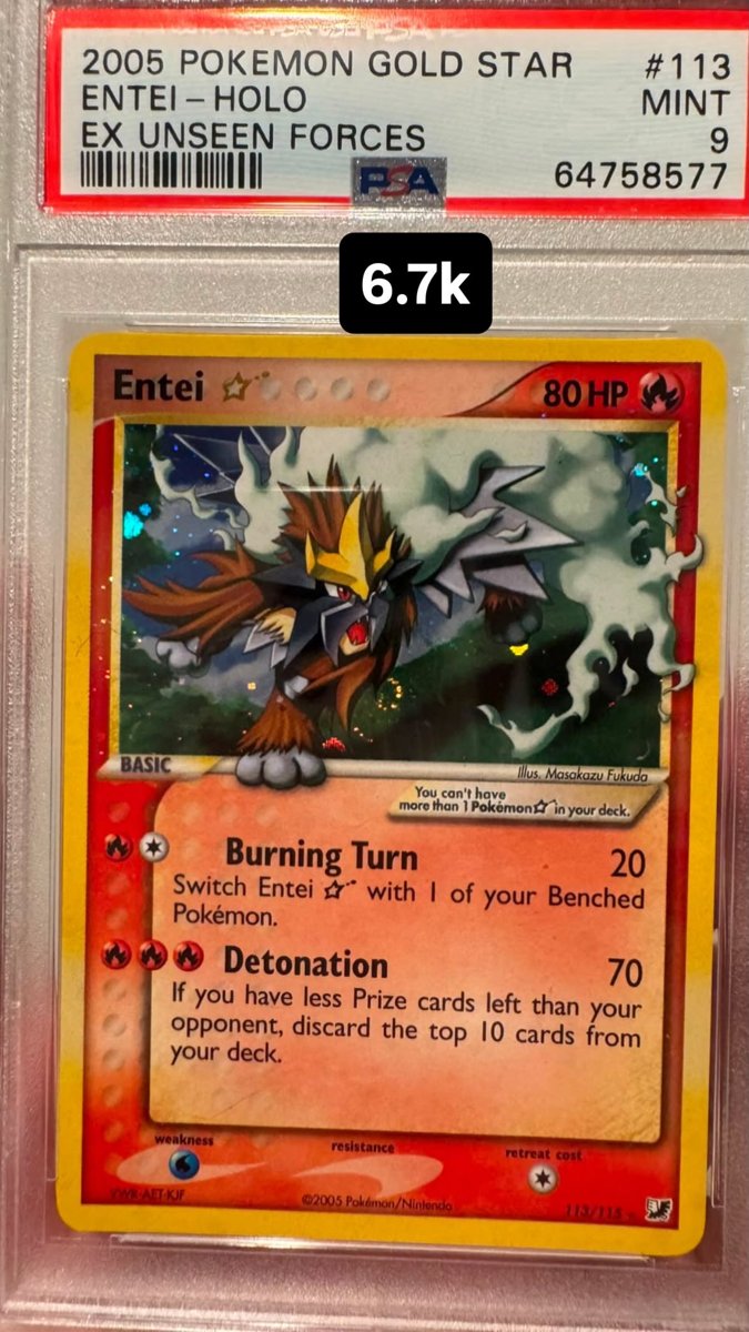 Entei PSA MINT 9