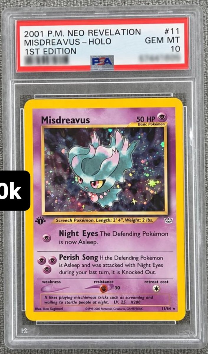 Misdreavus PSA GEM MT 10