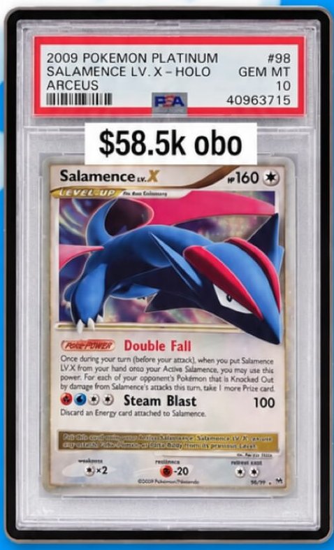 Salamence Lv X PSA GEM MT 10