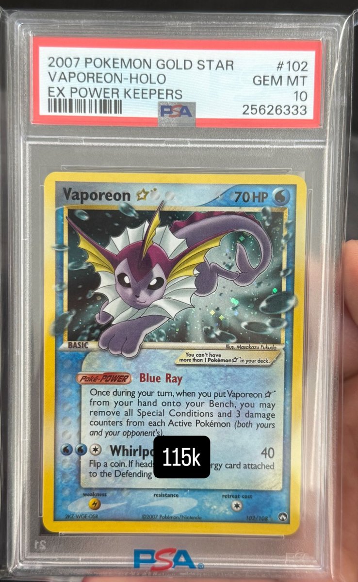 Vaporeon PSA GEM MT 10