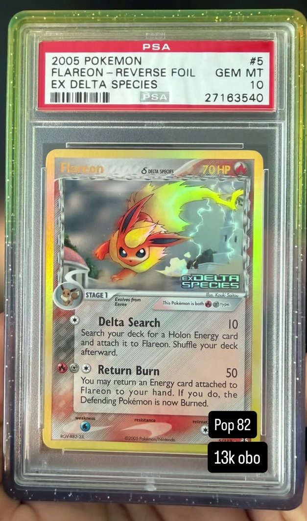 Flareon Δ PSA GEM MT 10
