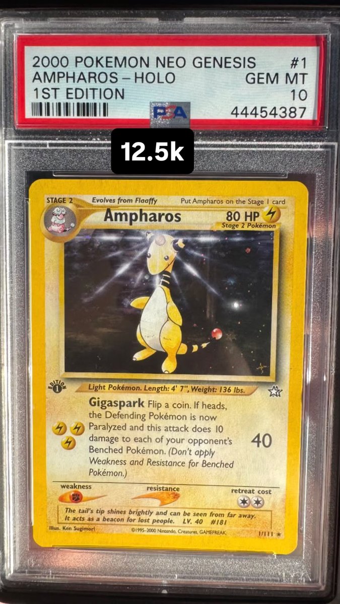 Ampharos PSA GEM MT 10