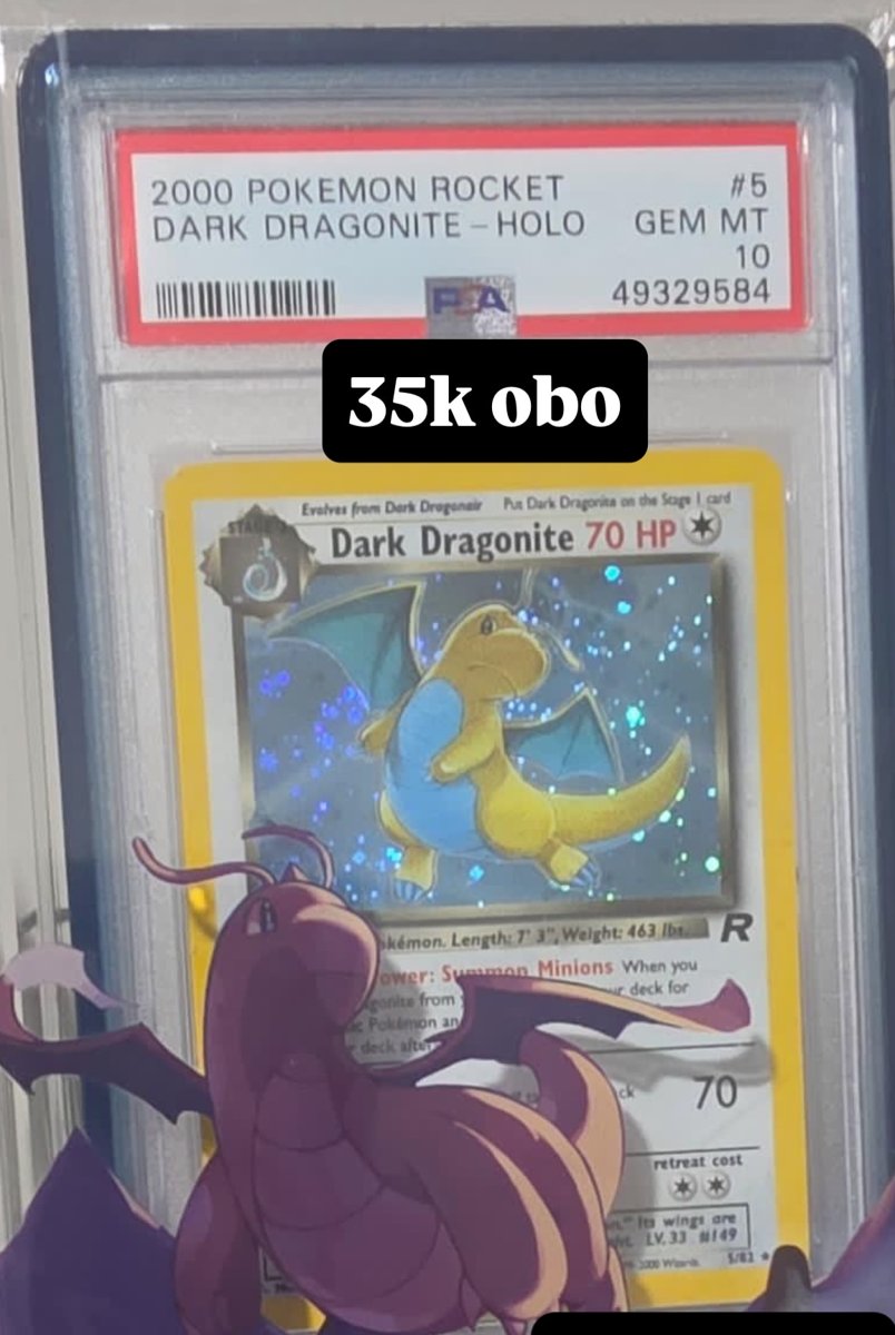 Dark Dragonite PSA GEM MT 10