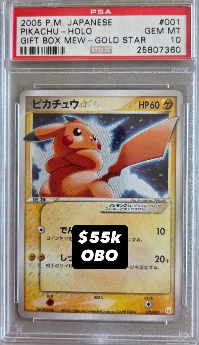 Pikachu PSA GEM MT 10