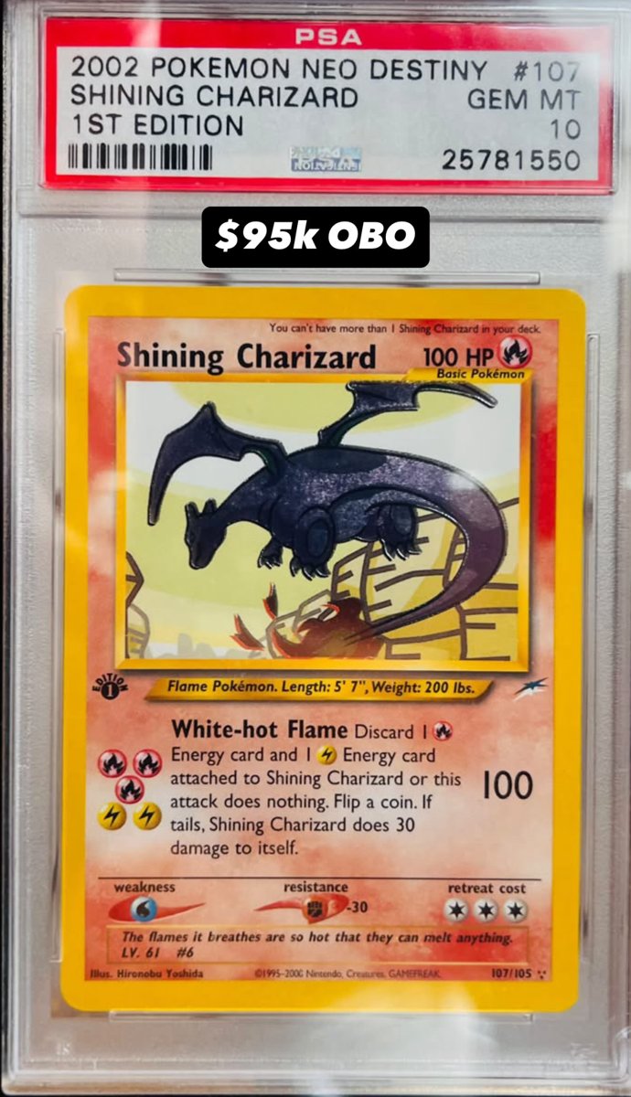 Shining Charizard PSA GEM MT 10