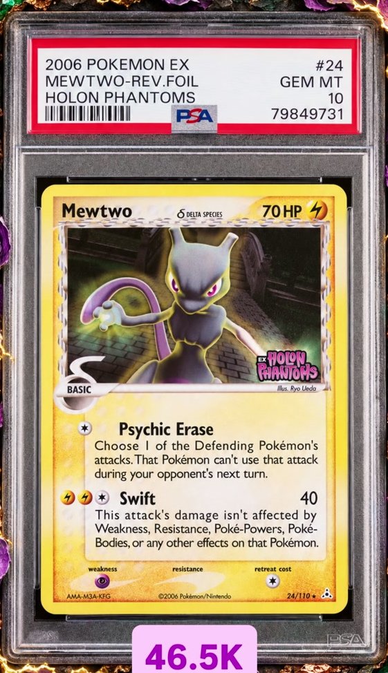 Mewtwo Δ PSA GEM MT 10