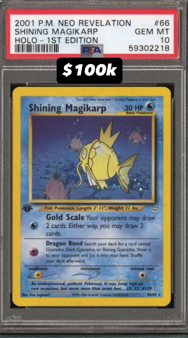 Shining Magikarp PSA GEM MT 10
