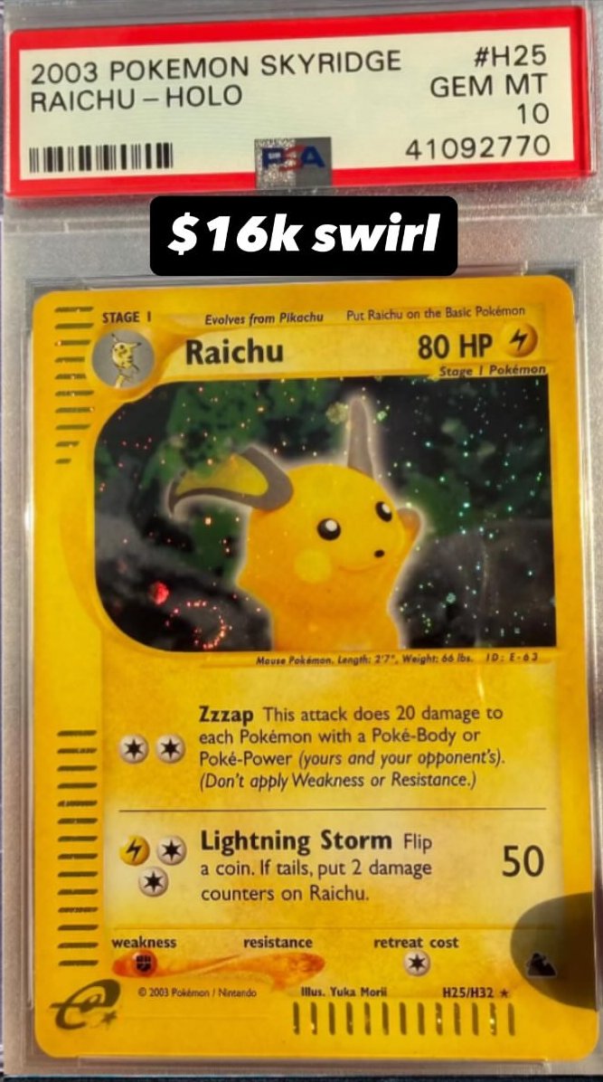 Raichu PSA GEM MT 10