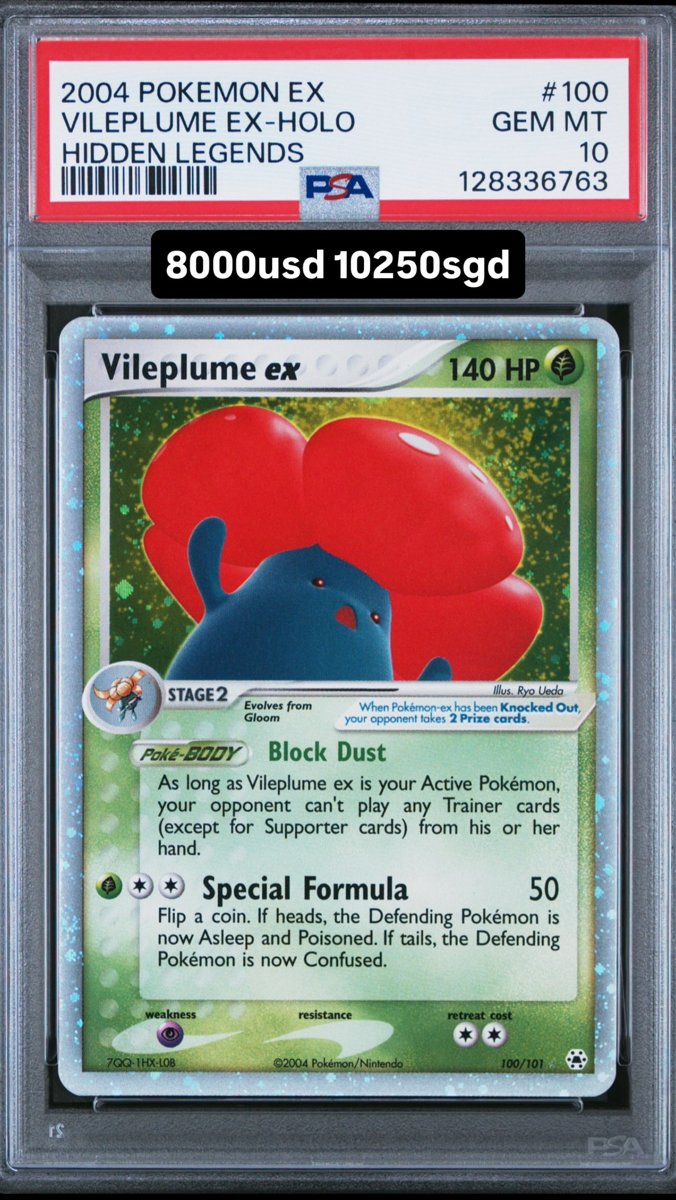 Vileplume EX PSA GEM MT 10