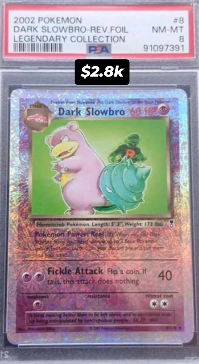 Dark Slowbro PSA NM-MT 8