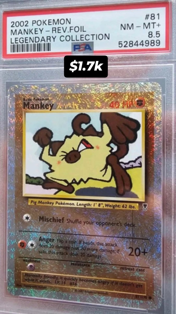Mankey PSA NM-MT+ 8.5