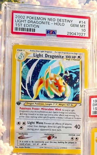 Light Dragonite PSA GEM MT 10